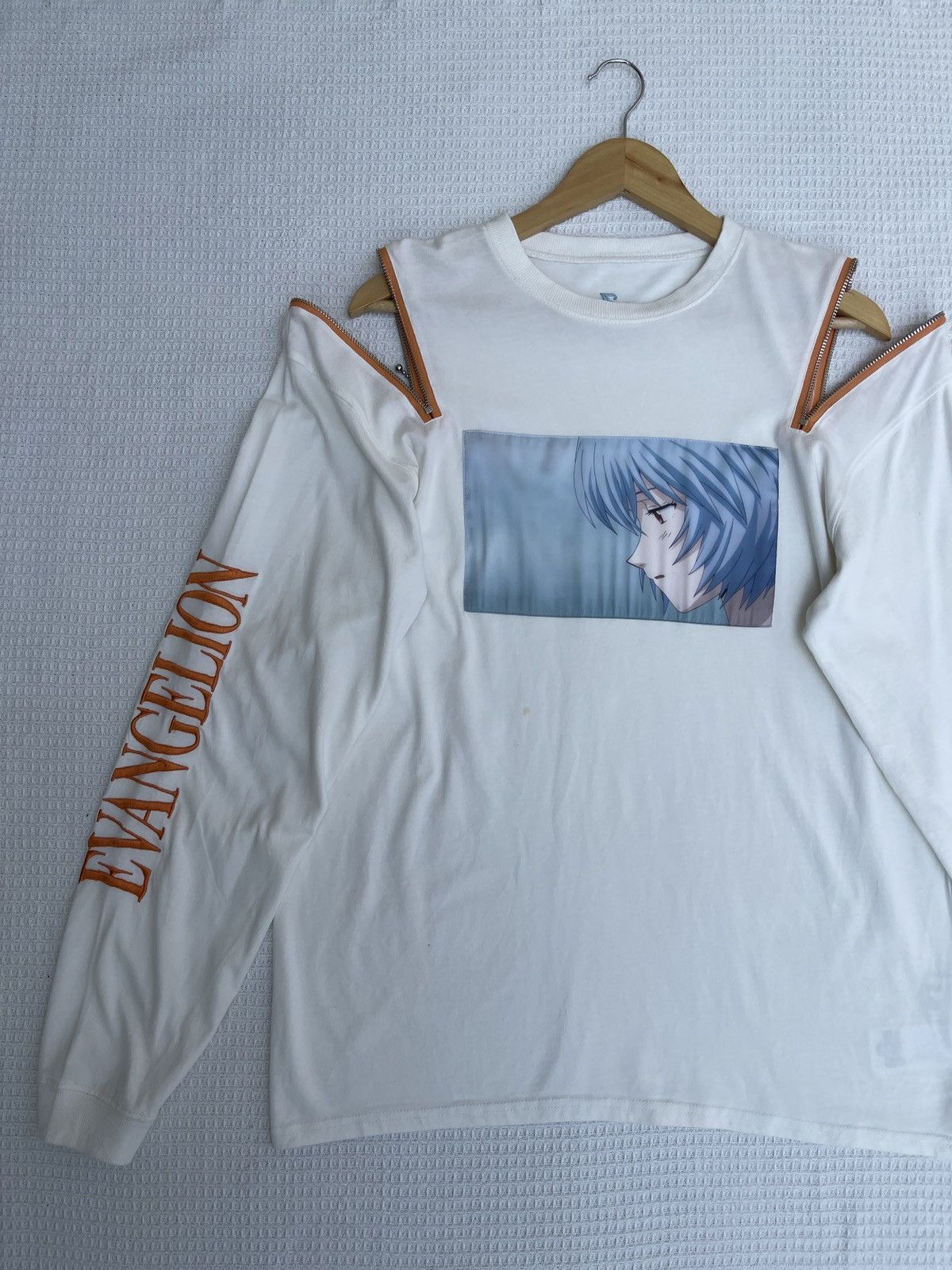 Anime Last Drop🔥Rare🔥Vintage Evangelion Zipper Long Sleeve T-Shirt Size US L / EU 52-54 / 3 - 18 Thumbnail