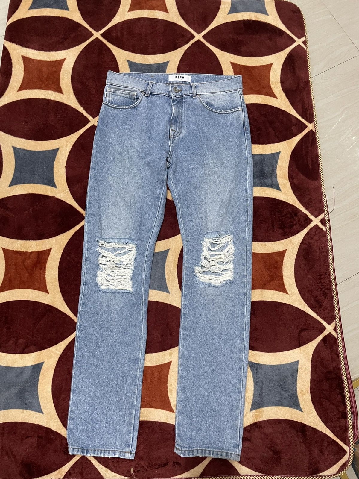 MSGM MSGM MILANO DENIM FADED DISTRESSED Size US 31 - 1 Thumbnail