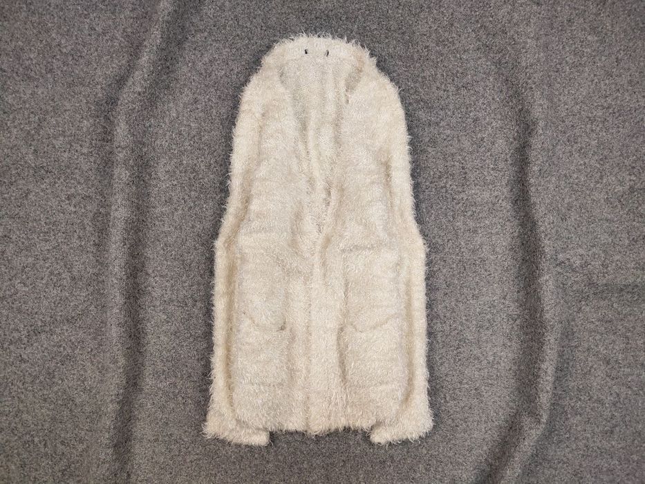 Japanese Brand Vintage Japan Design Mohair fuzzy Cardigan Sweater Y2K Style Size US L / EU 52-54 / 3 - 1 Thumbnail