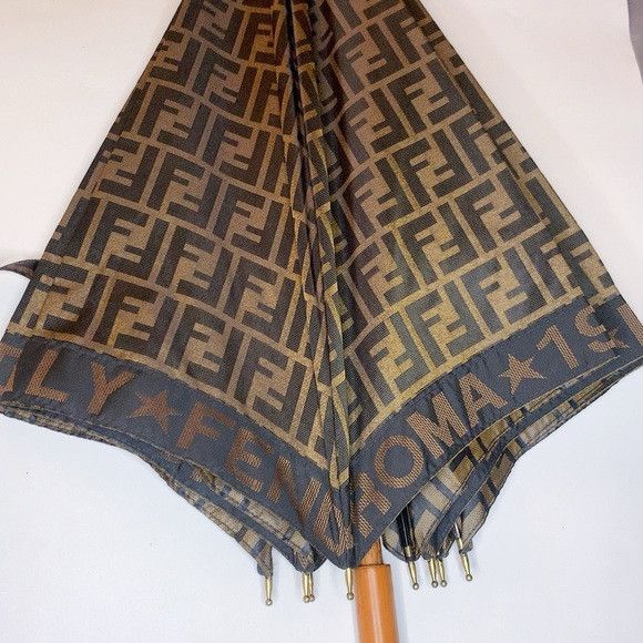 Fendi Vintage Fendi Zucca Double F Pattern Nylon Umbrella Size ONE SIZE - 14 Thumbnail