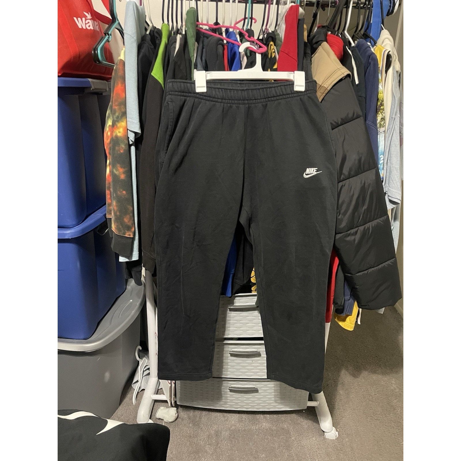 Nike Size L- Nike Sweatsuit Set Black Pullover Hoodie Sweatpants Size US 43 - 6 Thumbnail