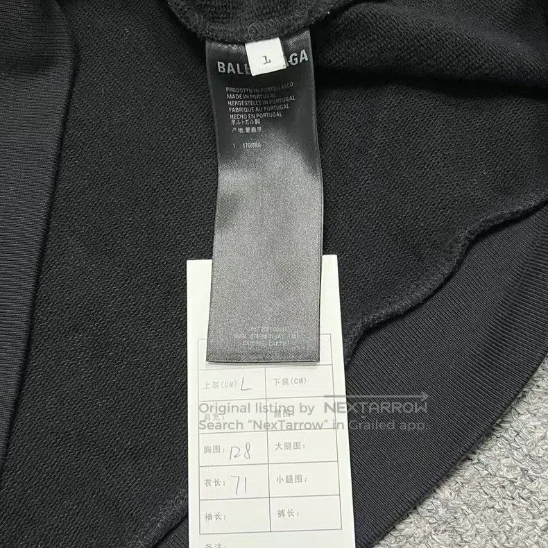Balenciaga Balenciaga Black letter printed hooded sweater hoodie Size US S / EU 44-46 / 1 - 5 Thumbnail