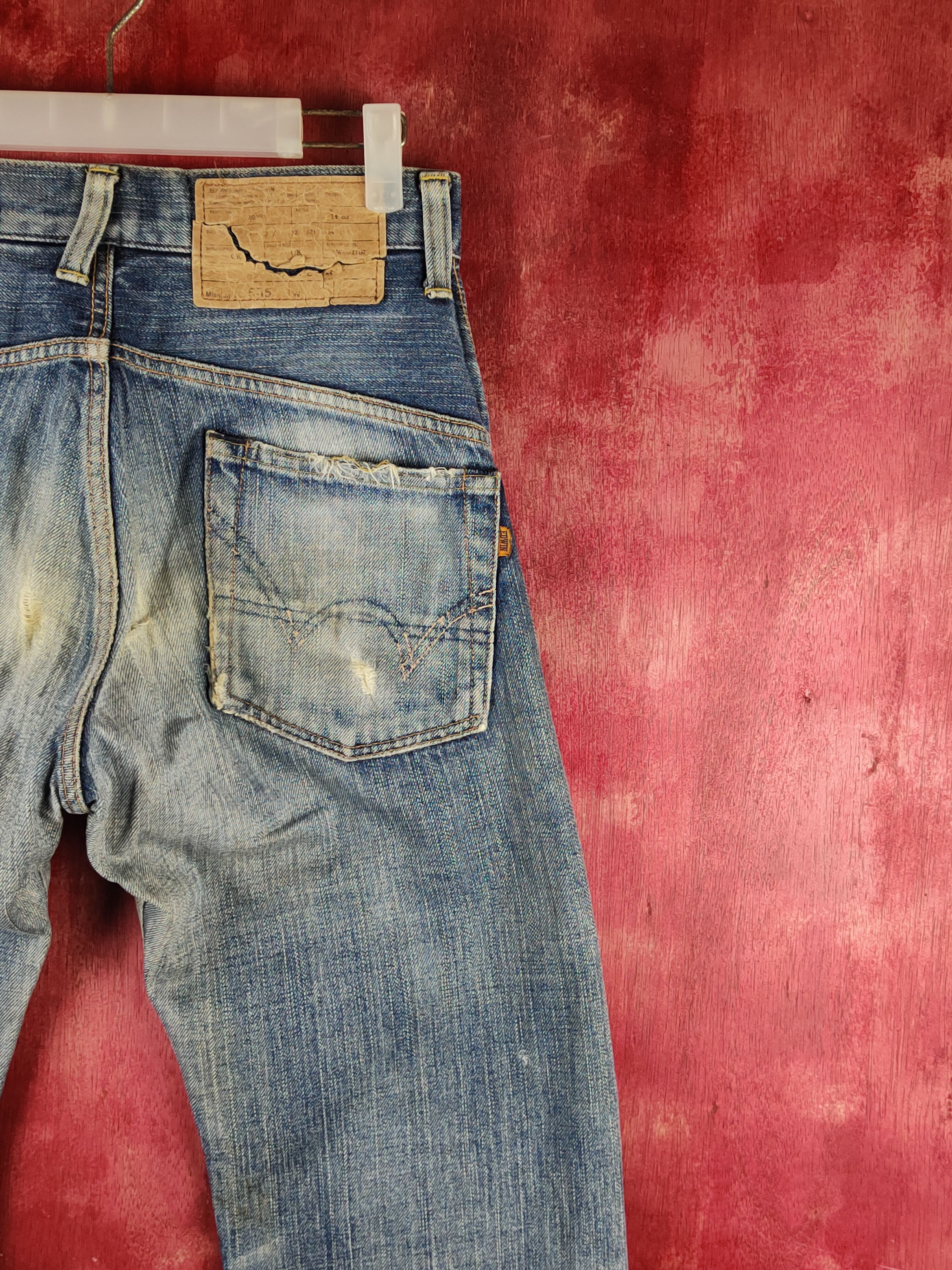 Edwin Edwin Blue Faded Distressed Ripped Jeans #S2333 Size US 28 / EU 44 - 13 Thumbnail