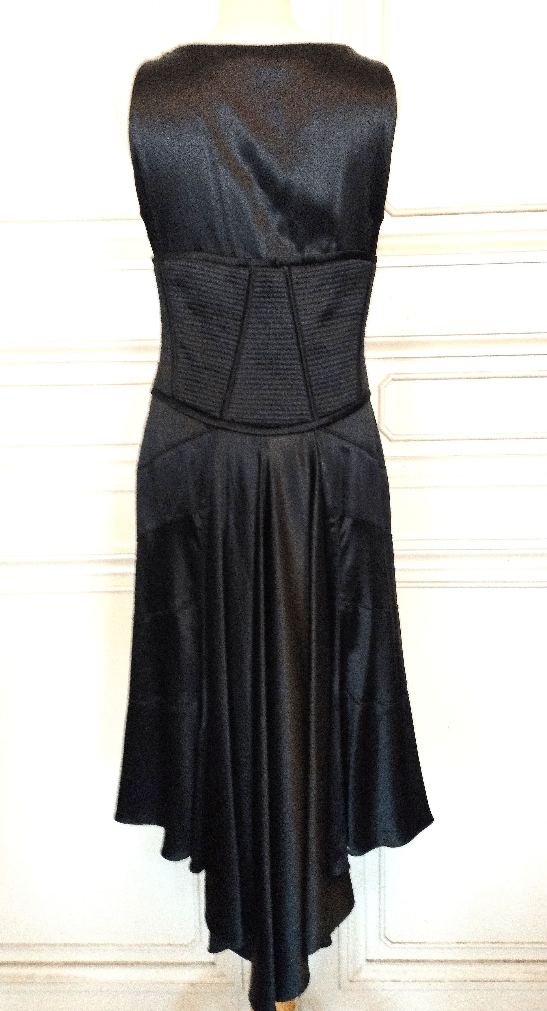 Designer Amanda Wakeley Robe Sculpturale Corset Soie T M/L Size M / US 6-8 / IT 42-44 - 5 Thumbnail