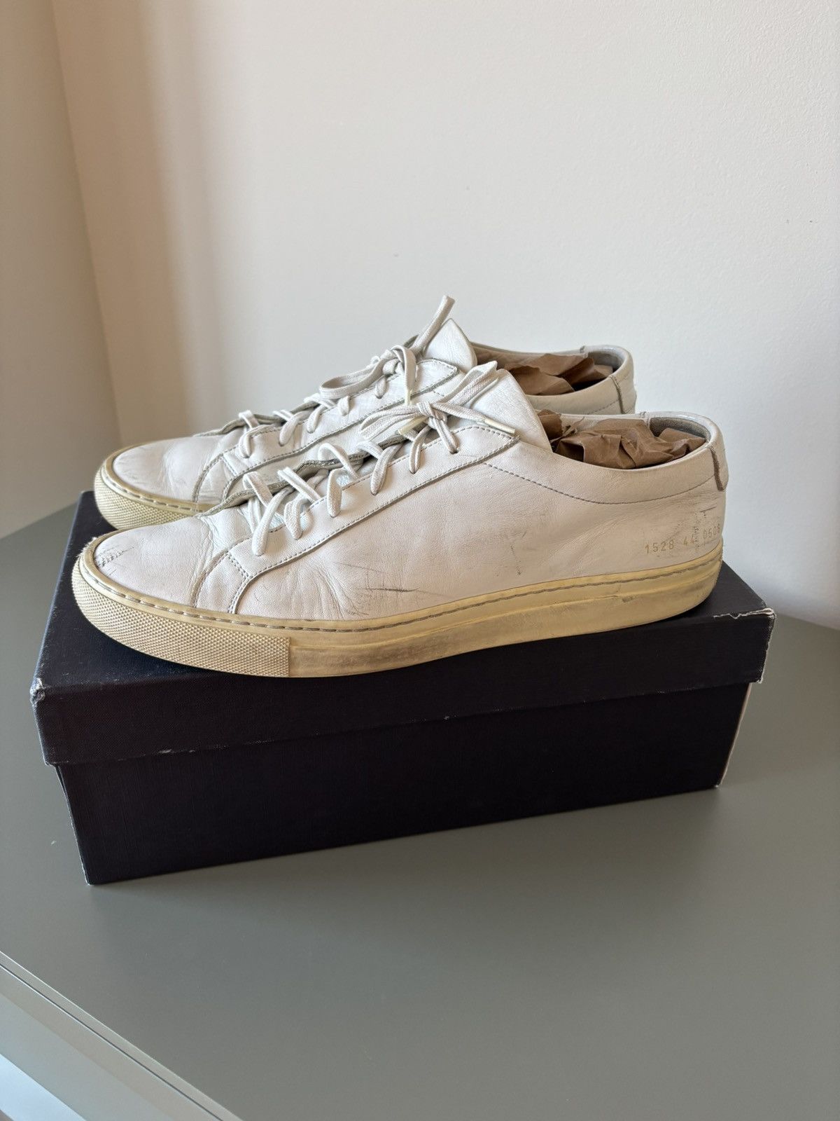 Common Projects Common Projects Achilles in White Leather Size US 11 / EU 44 - 1 Thumbnail