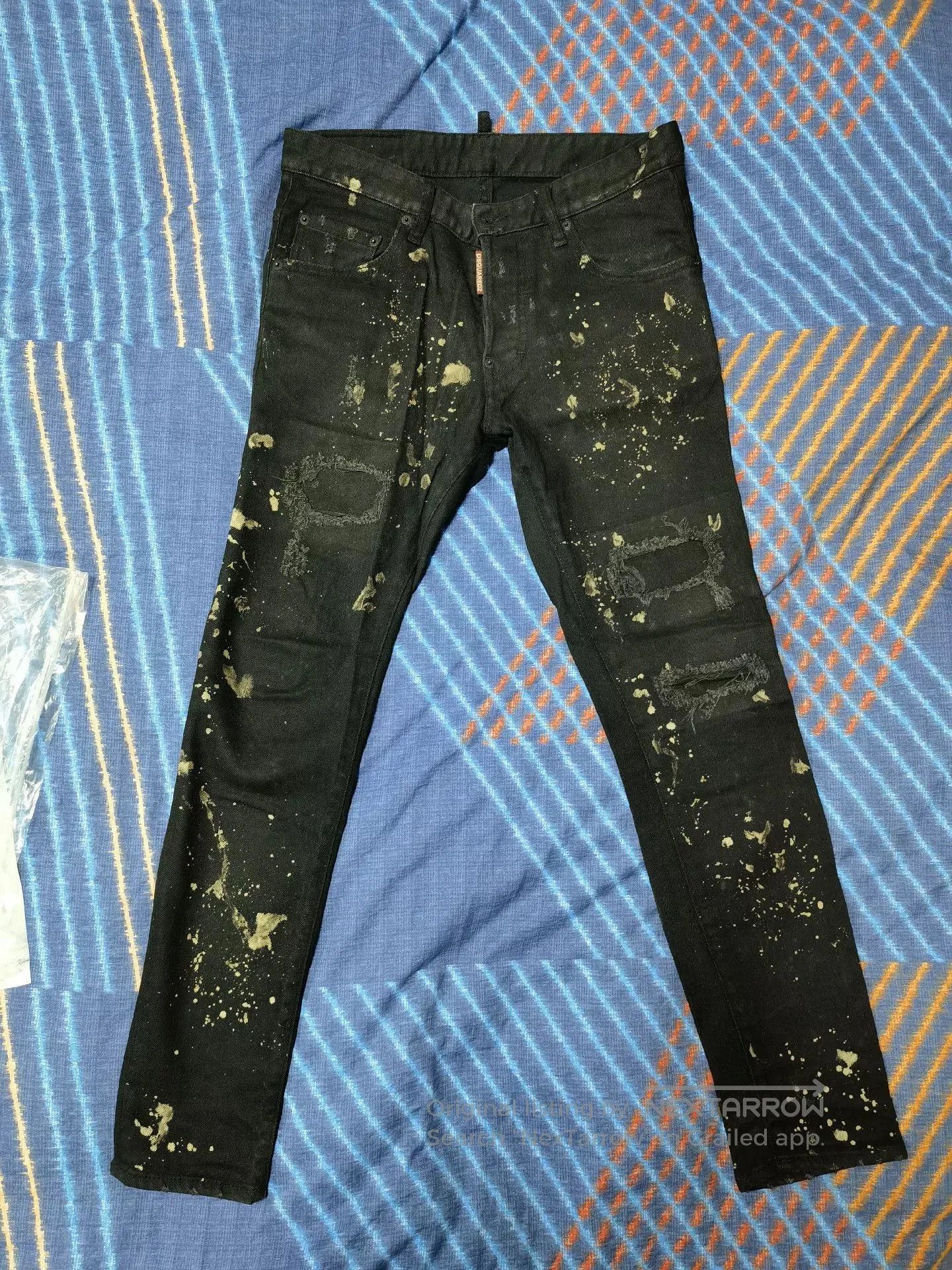Dsquared2 Dsquared2 D2 Splatter Patch Distressed Black Jeans. Size US 30 / EU 46 - 1 Thumbnail