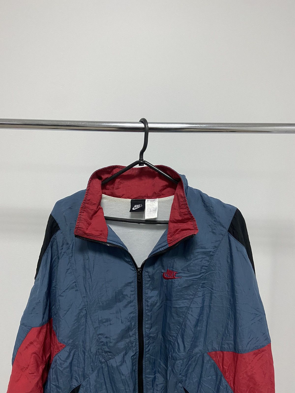 Nike × Vintage Nike Vintage Small Logo Windbreaker Nylon Jacket 90s Size US XL / EU 56 / 4 - 4 Thumbnail