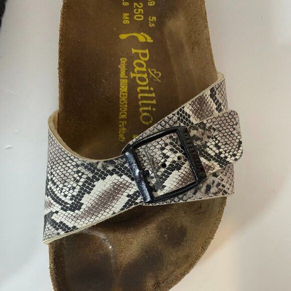 Birkenstock Papillio by Birkenstock Snake Print Slide Sandals Size 39 Size US 9 / IT 39 - 4 Thumbnail