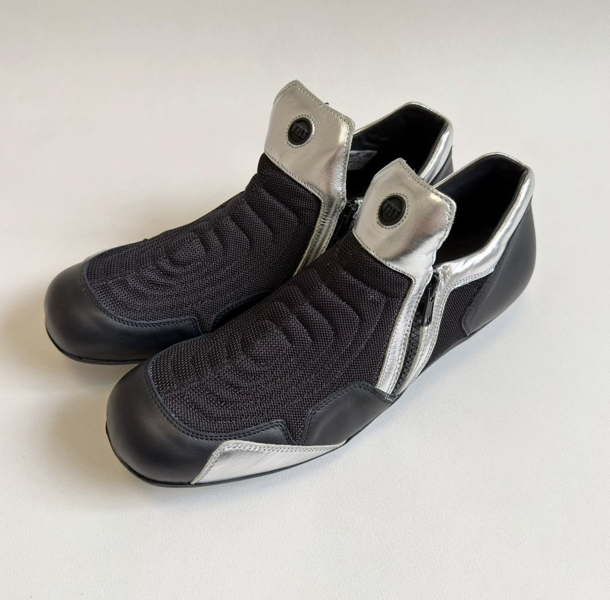 Walter Van Beirendonck 1990s Black/Silver Moto Tech Sneakers Size US 10 / EU 43 - 6 Thumbnail