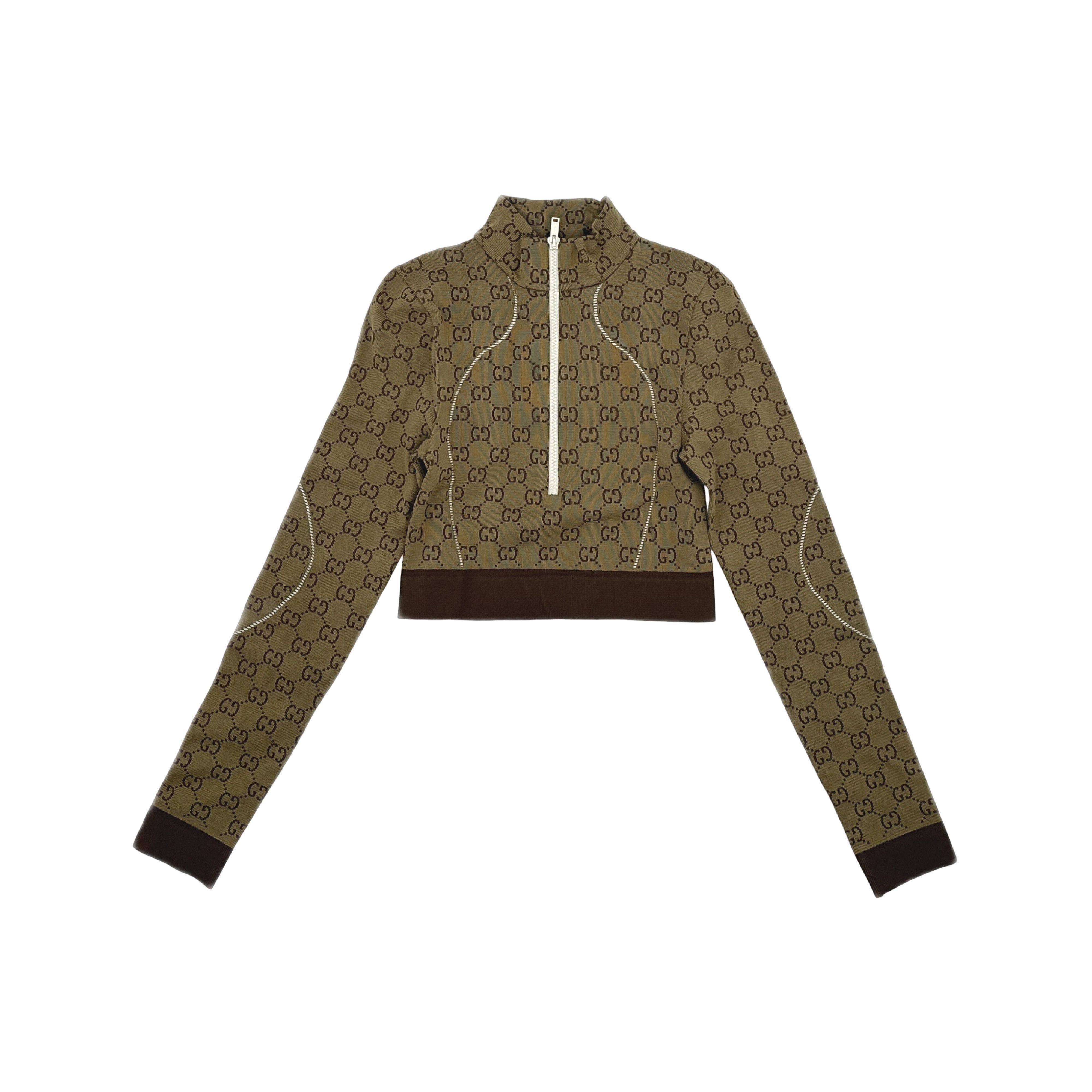 Gucci Gucci FW22 GG Jacquard Half-Zip Sweater Size S Size S / US 4 / IT 40 - 1 Thumbnail