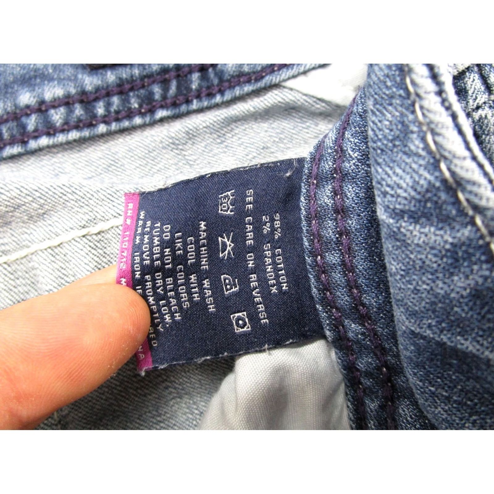 Vintage VIGOSS Womens Chelsea Slim Boot Blue Denim Jeans Size 2 Regular 5-Pocket Design Bootcut Womens Jeans Blue Size 26" / US 2 / IT 38 - 7 Thumbnail