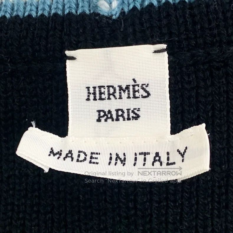 Hermes Hermes Color Block Striped Cashmere V-Neck Single Breasted Size XS / US 0-2 / IT 36-38 - 5 Thumbnail