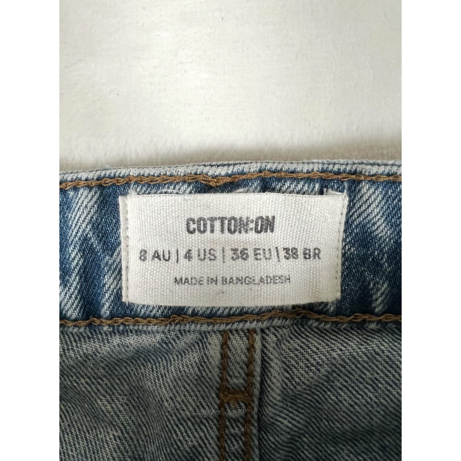 Cotton On Cotton On Cargo Wide Leg Jeans Womens 4 Blue Medium Wash Denim Baggy Size 27" / US 4 / IT 40 - 2 Thumbnail
