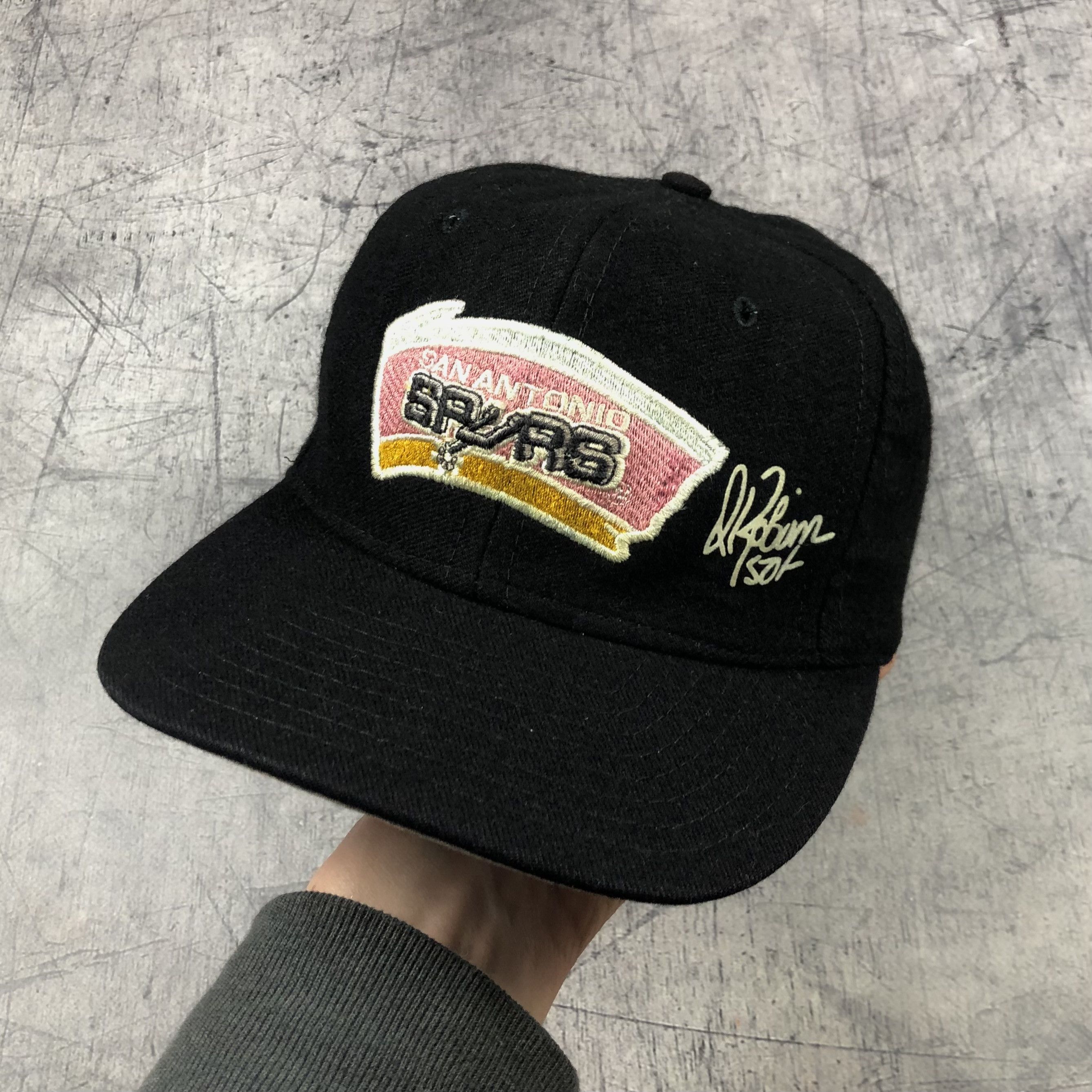 NBA Rare 90s NBA Spurs #50 Robinson San Antonio Cap Size ONE SIZE - 2 Thumbnail