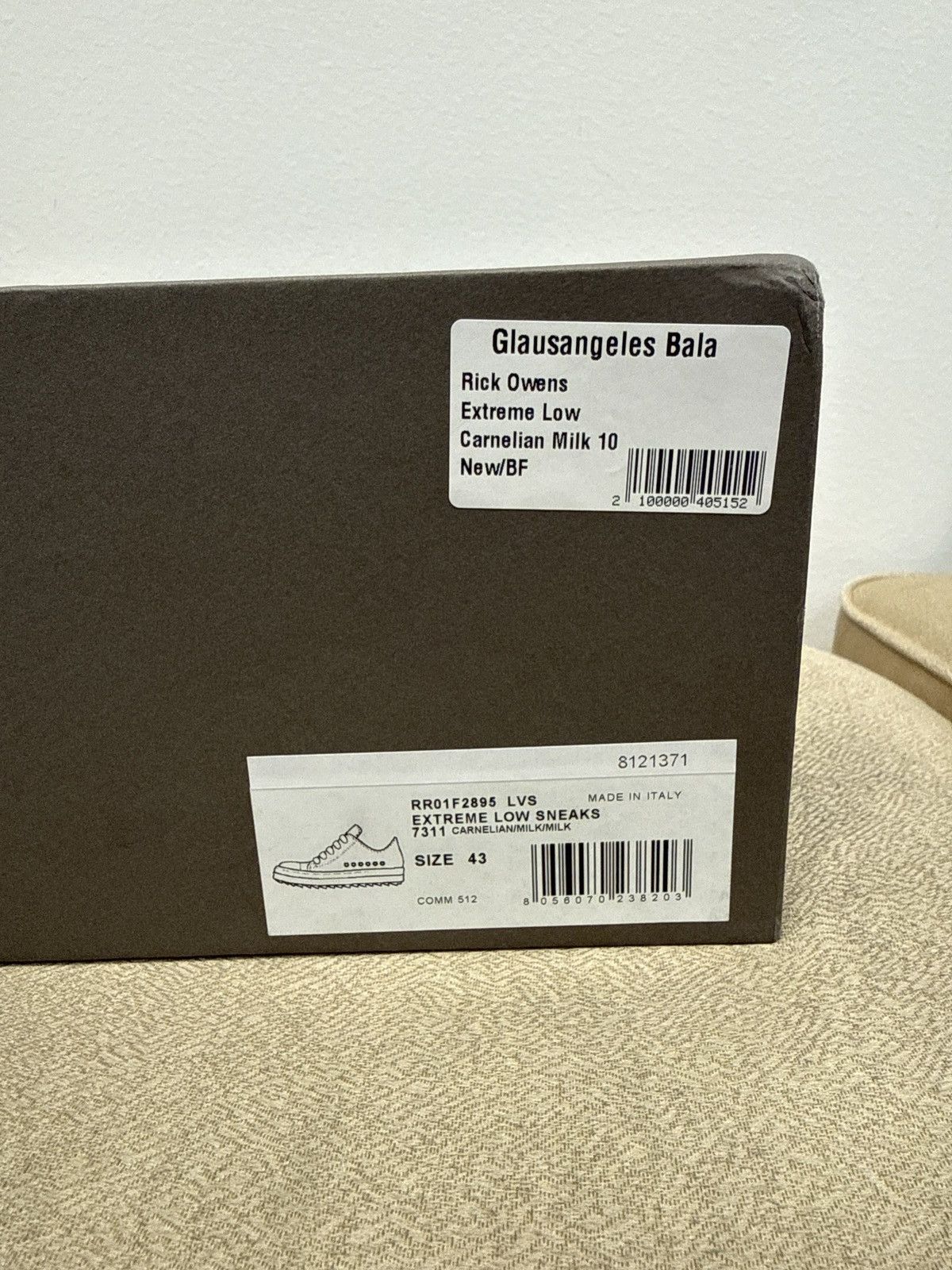Rick Owens Rick Owens Extreme Low Sneaks Temple SS26 Carnelian Milk Size US 10 / EU 43 - 7 Thumbnail