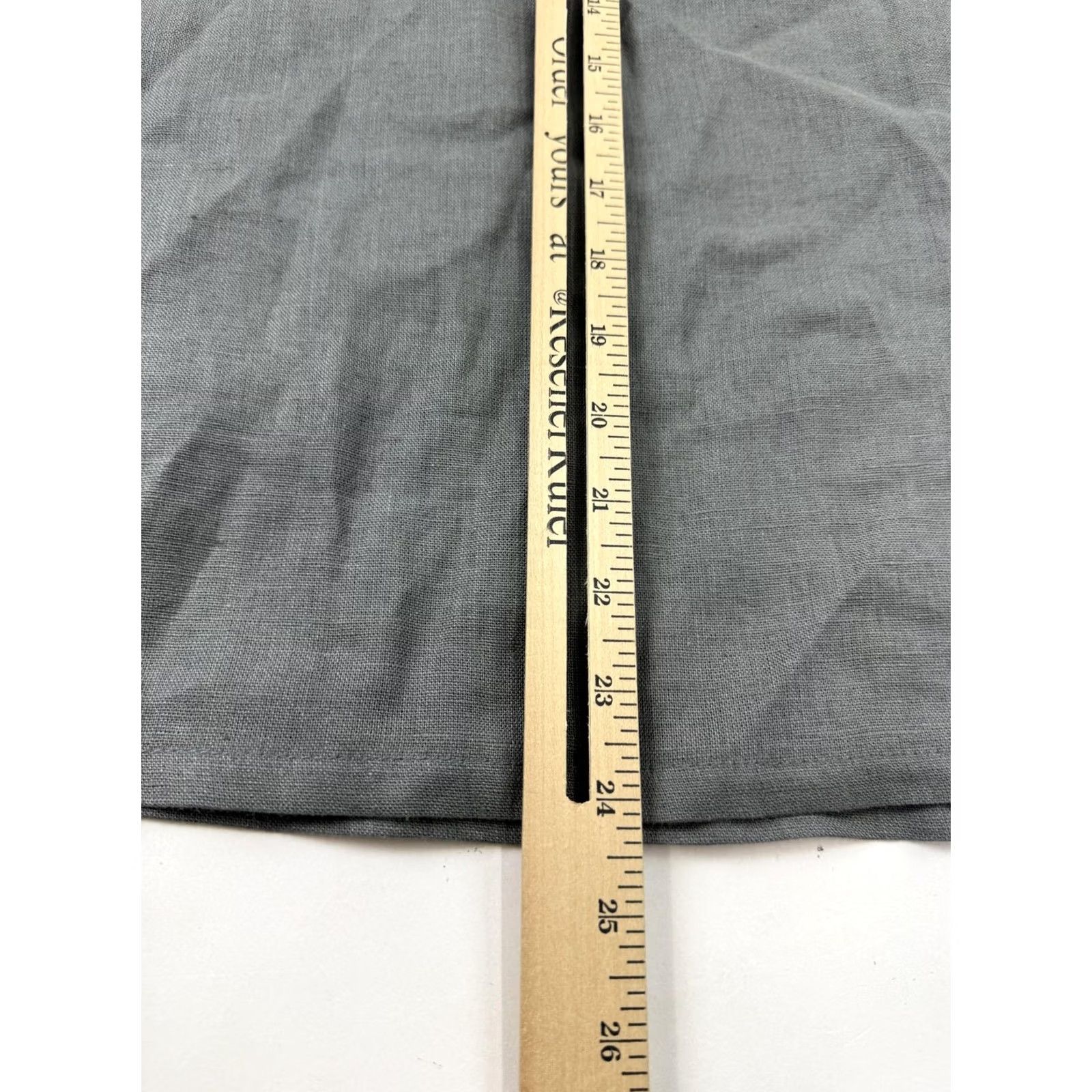 Vintage Linen Handmade Studio Tank Top Womens Medium Gray Scoop Neck 100% Linen Basic Size M / US 6-8 / IT 42-44 - 6 Thumbnail