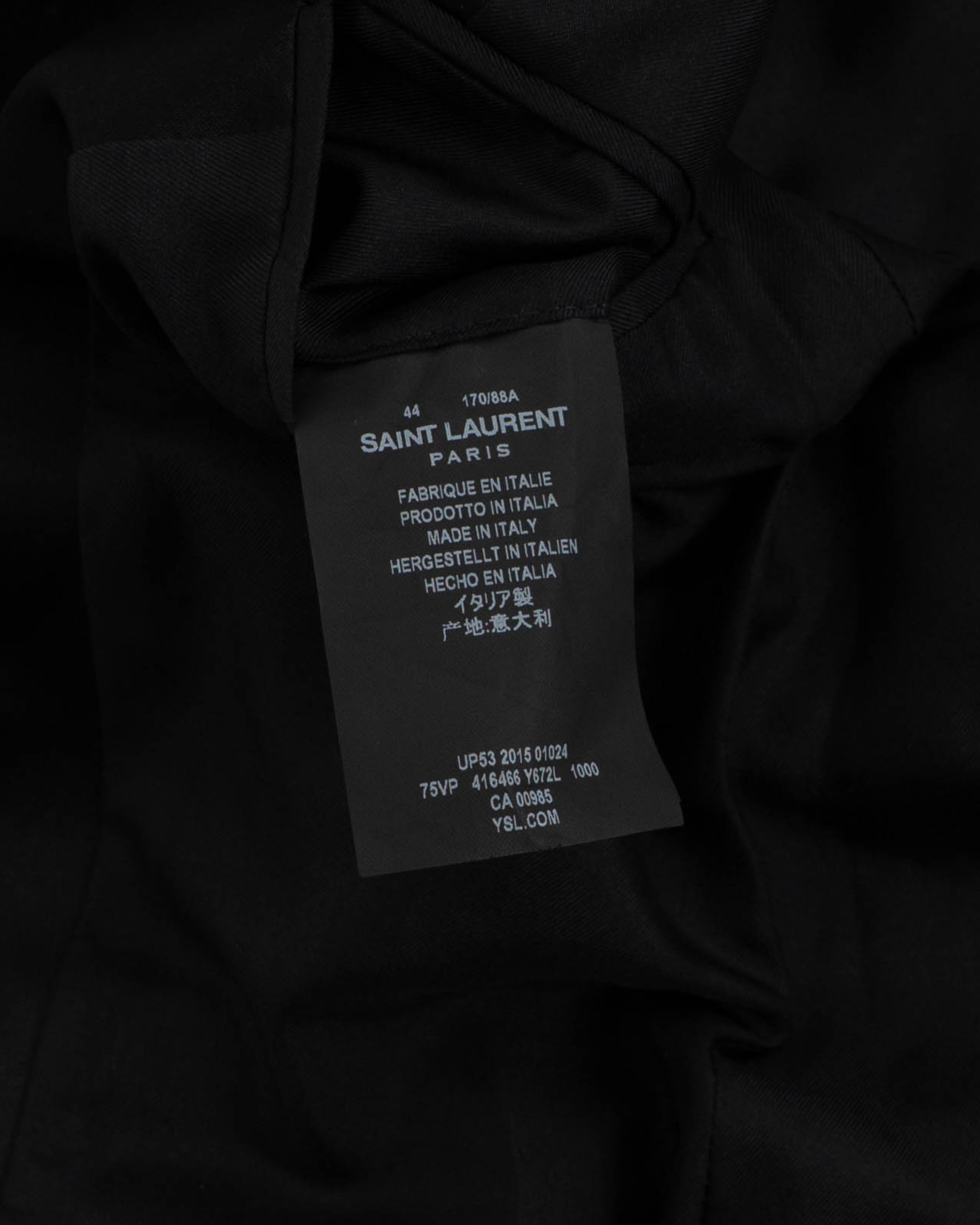 Saint Laurent Paris Crocodile Wax Print Le Smoking Jacket (FW14) Size US XS / EU 42 / 0 - 10 Thumbnail