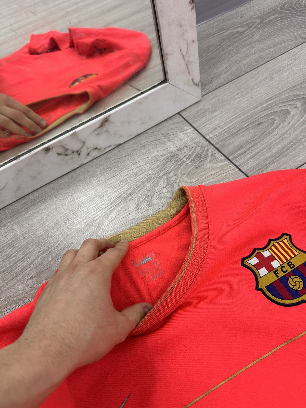 Nike Nike Barcelona Vintage Soccer Longsleeve Blokecore Drill Size US L / EU 52-54 / 3 - 8 Thumbnail