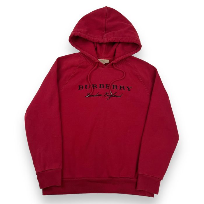 Burberry red hoodie hot sale