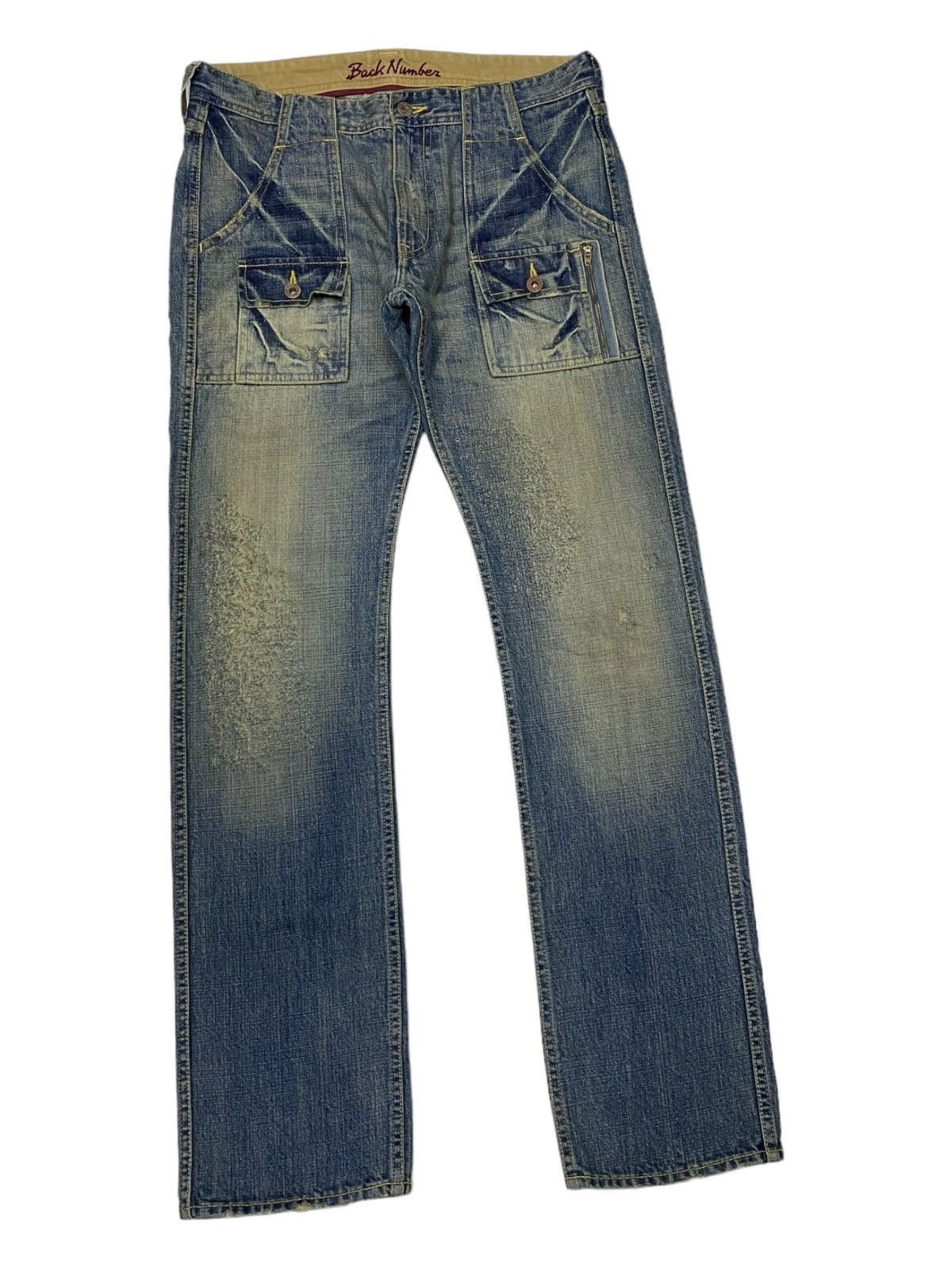 Japanese Brand × Tornado Mart 🔥RARE JAPANESE DENIM BACK NUMBER BUSH PANTS JEANS Size US 32 / EU 48 - 2 Thumbnail