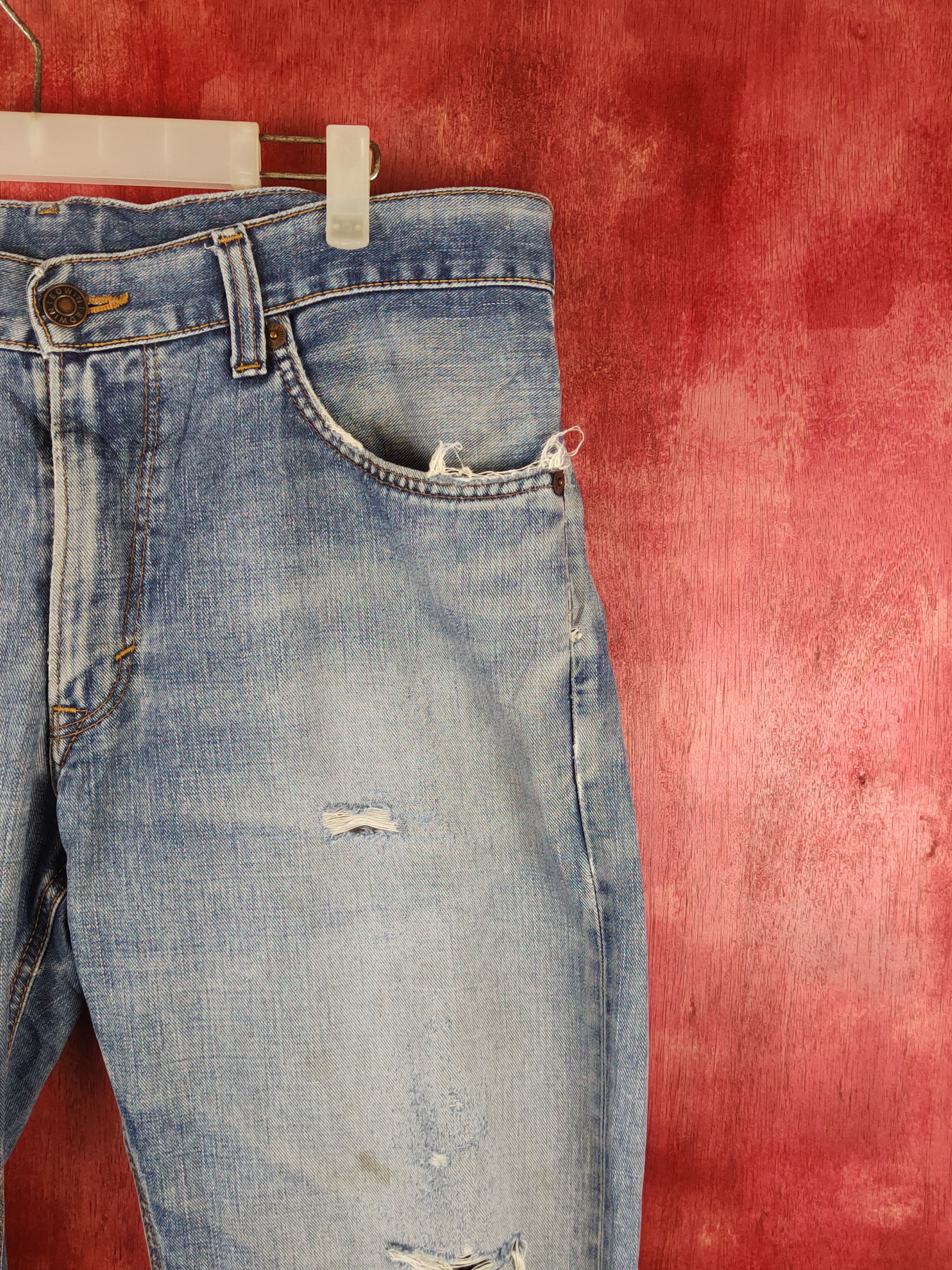Edwin Edwin Blue Faded Distressed Ripped Jeans #S1662 Size US 36 / EU 52 - 5 Thumbnail
