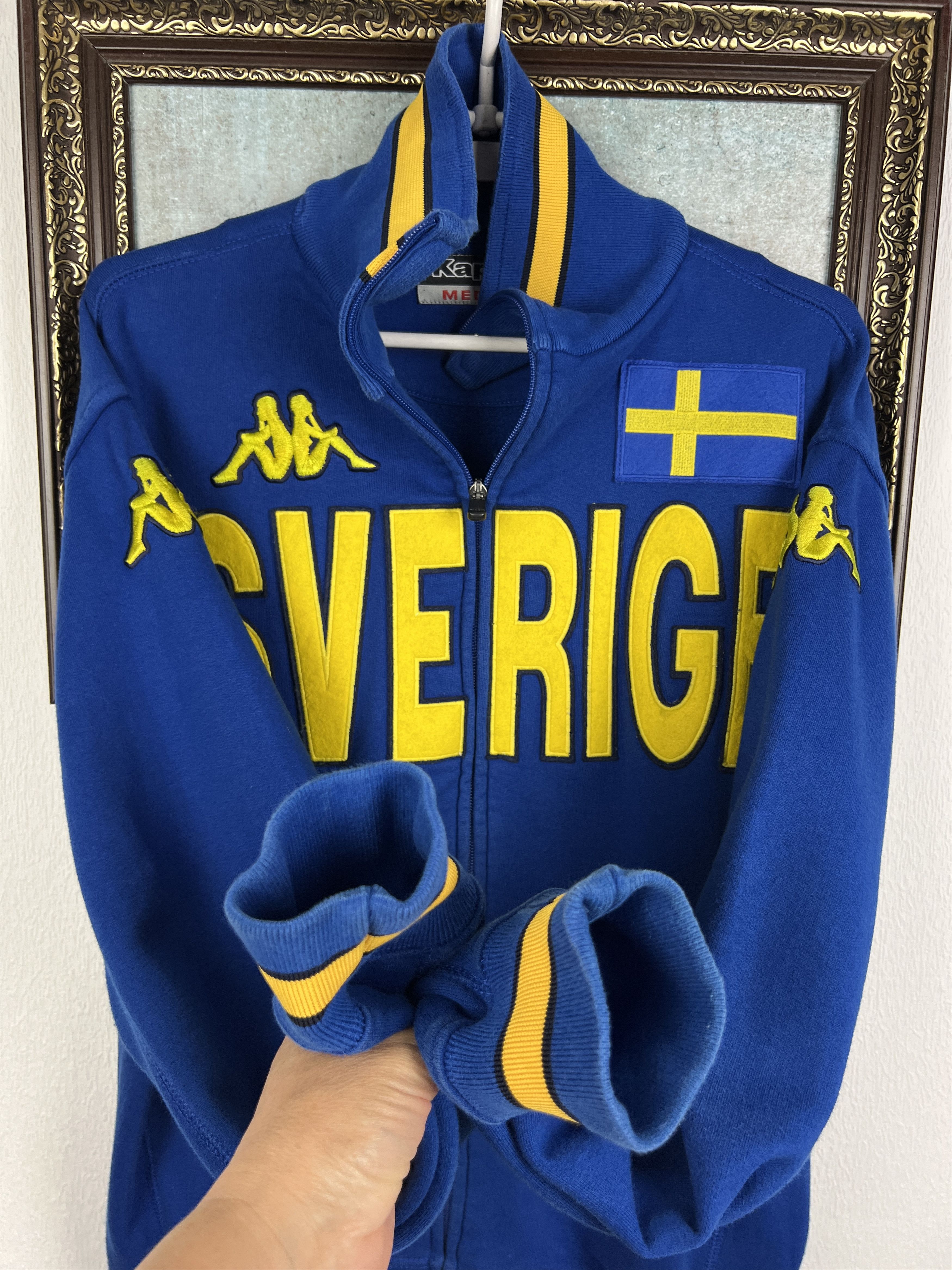 Kappa Vintage Sweden Football Jacket Soccer Track Top National Size US M / EU 48-50 / 2 - 5 Thumbnail