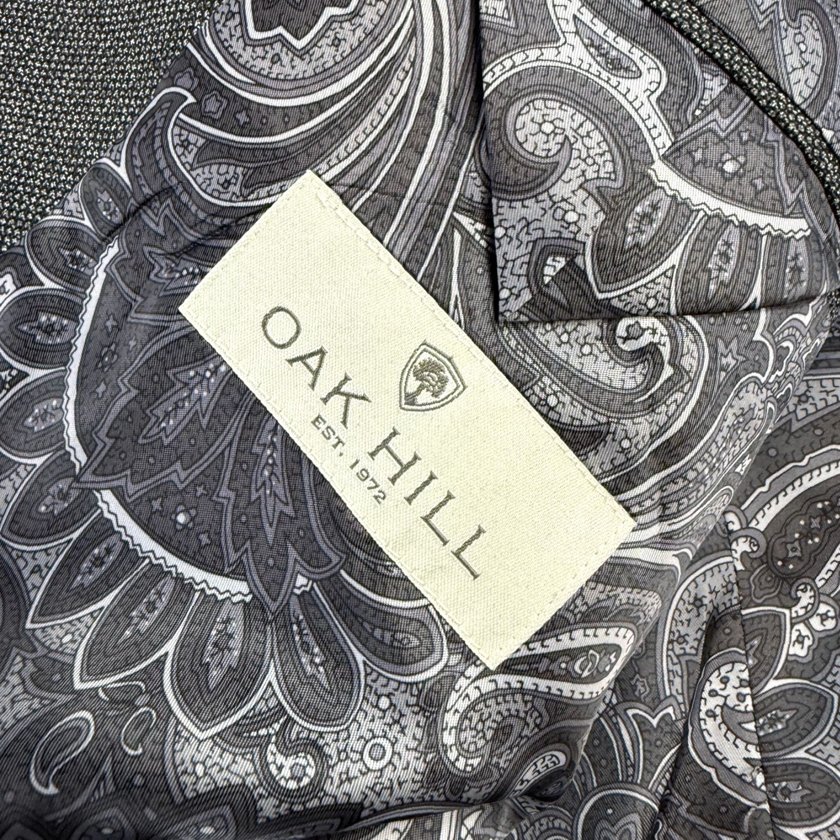Vintage Oak Hill Blazer Jacket Mens 2XL Gray Solid Notch Lapel 2-Button Front Single-Breasted Lined Polyester Viscose 50/52PR Vintage: No Size 48R - 5 Thumbnail