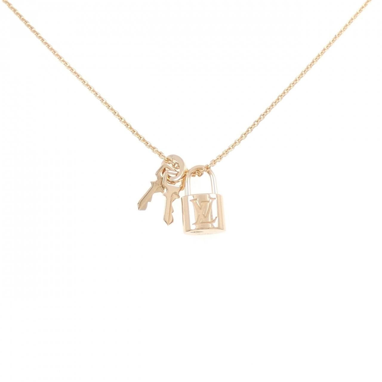 Louis Vuitton Louis Vuitton Louis Vuitton Pendentif Lockit 750 Pink Gold Necklace Precious Metal Necklace Q93341 DUTY FREE for USA Size ONE SIZE - 1 Thumbnail