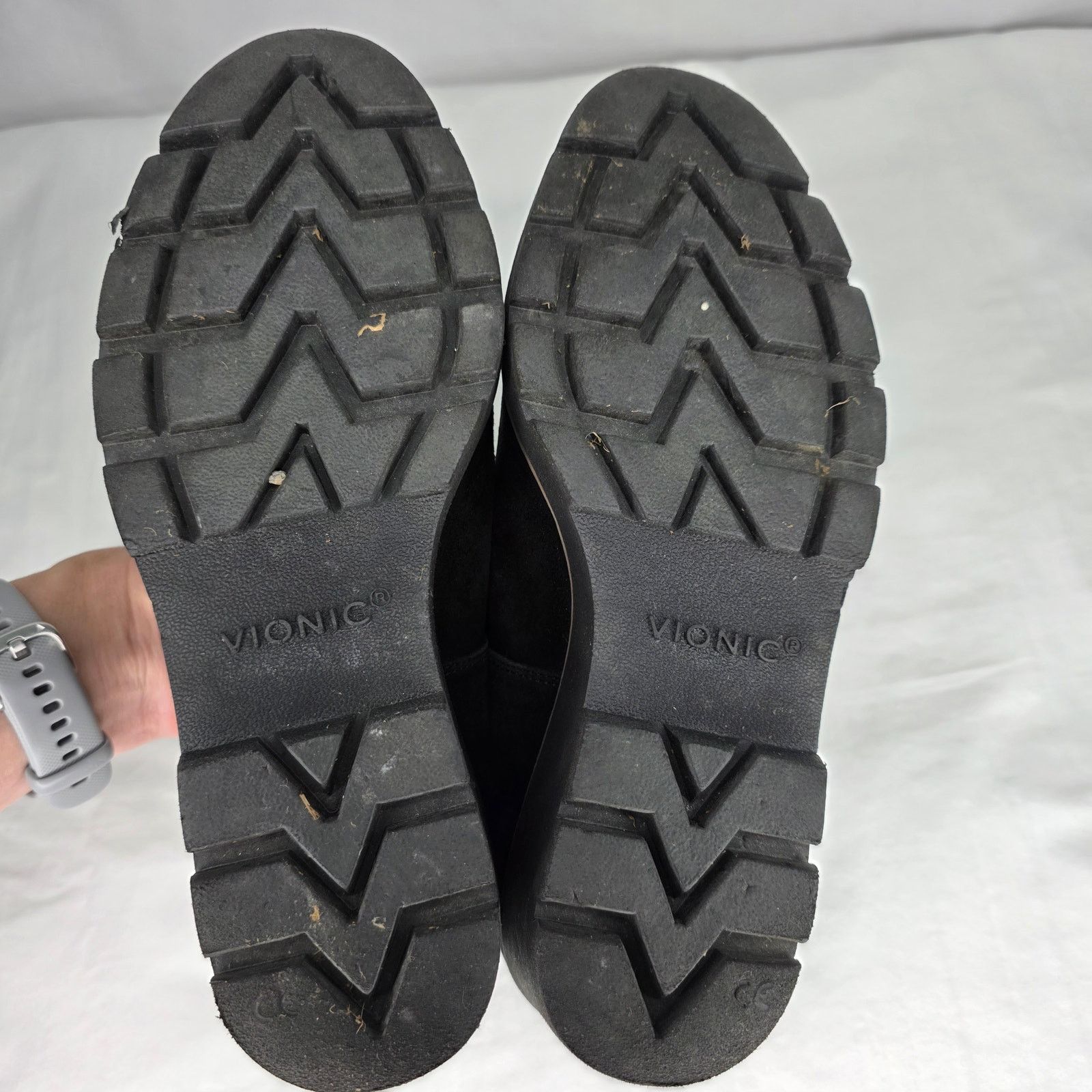 Vionic Vionic Black Suede Willa Chunky Wedge Round Toe Loafer Shoes Size US 7.5 / IT 37.5 - 11 Thumbnail