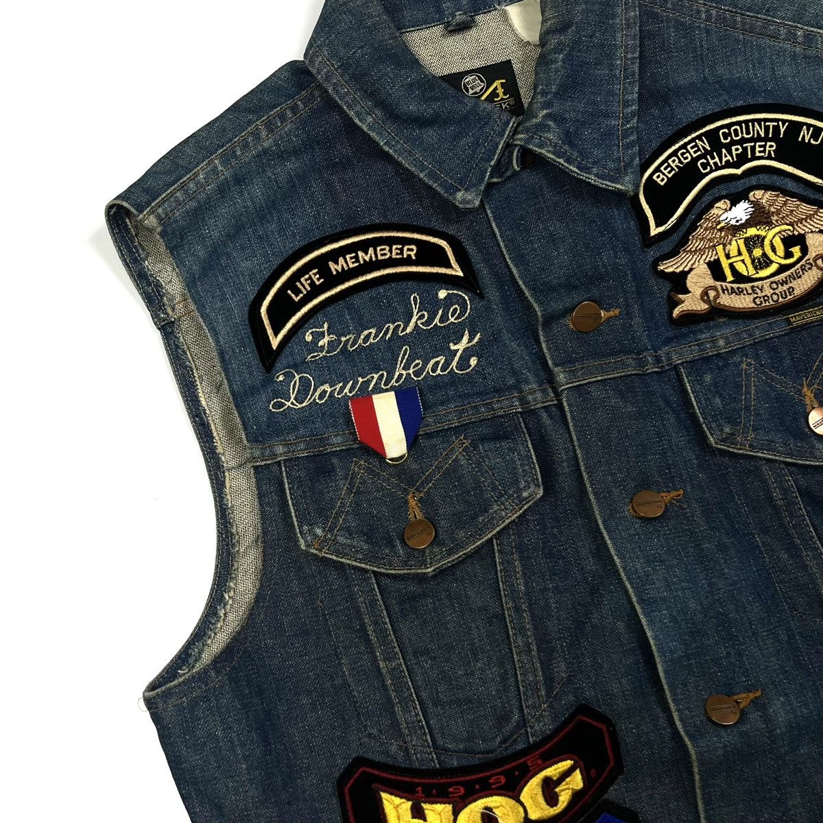 Vintage Vintage Maverick Blue Bell Patched Denim Vest Made In USA Size US M / EU 48-50 / 2 - 9 Thumbnail