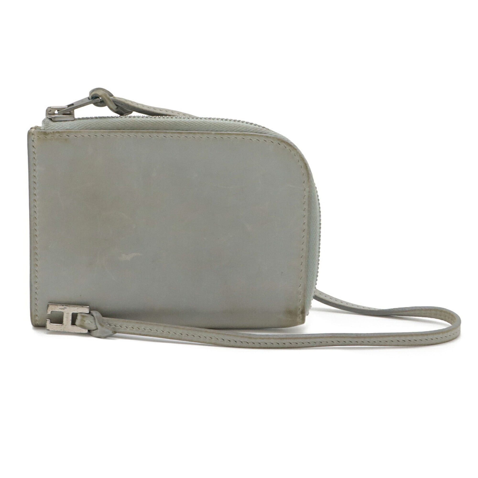 Hermes HERMES Remix Business Card Case/Card Case/Pass Case, L-Shaped, with Strap, Light Gray Leather, E Stamp Size ONE SIZE - 1 Thumbnail