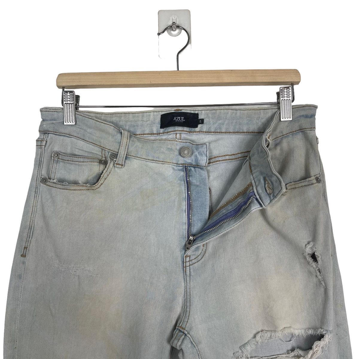 Japanese Brand Azul By Moussy Inspired Hysteric Glamour Skinny Jeans Size US 32 / EU 48 - 10 Thumbnail