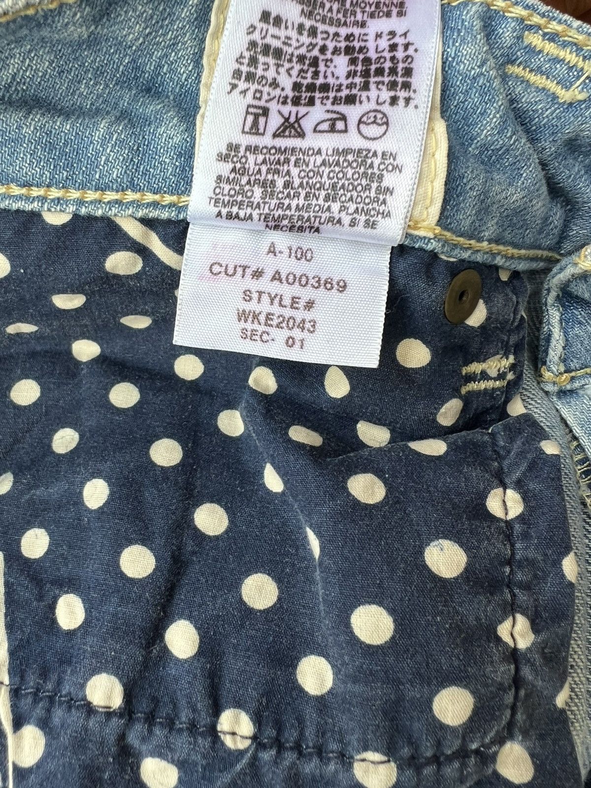 Jimmy Taverniti Vintage 00s Taverniti Embroidery Denim Peggy Flare Jeans Size US 29 - 23 Thumbnail