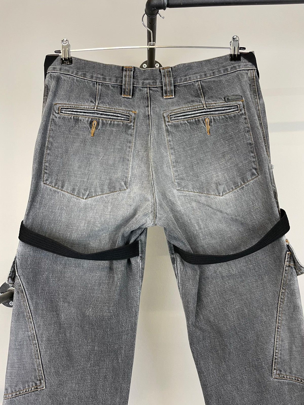 Dolce & Gabbana 2000s heavy weight multi pockets cargo bondage pants archive Size US 35 - 4 Thumbnail
