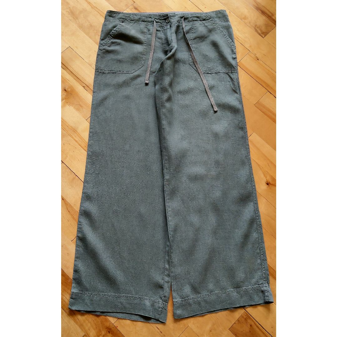 Vintage 100% Linen Pants Flared Baggy Minimalist y2k Vintage Size US 32 / EU 48 - 1 Thumbnail