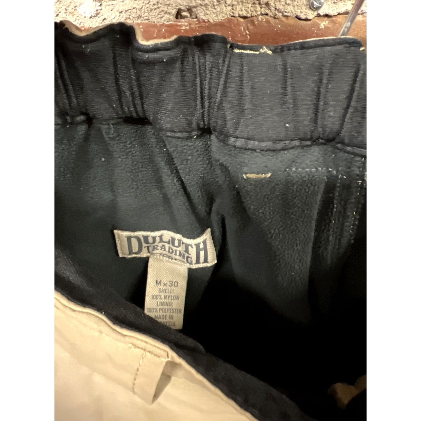 Doublet Duluth Carpenter Pants Mens Medium Brown Elastic Waist Double Knee Quilted Lined Size US 31 - 7 Thumbnail