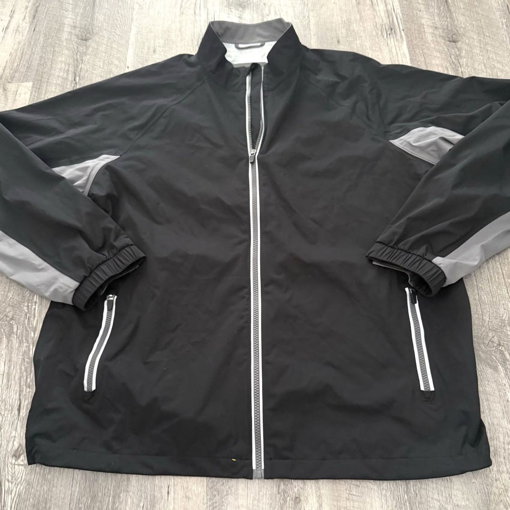 Vintage Walter Hagen Golf Jacket Men XL Black Gray Hydro Halt Full Zip Windbreaker Rain Size US XL / EU 56 / 4 - 6 Thumbnail
