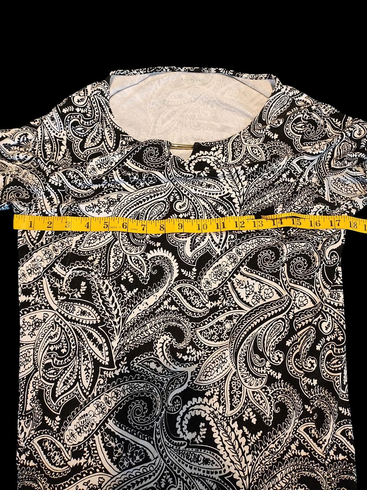 Other Kim Rogers Black and White Paisley Print Casual Dress Size S / US 4 / IT 40 - 8 Thumbnail