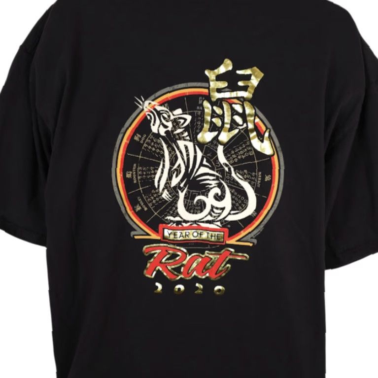 Vintage Crazy Shirts Year Of The Rat T Shirt Mens 2XL Black Red Chinese New Year 2020 Vintage? Size US XXL / EU 58 / 5 - 2 Thumbnail