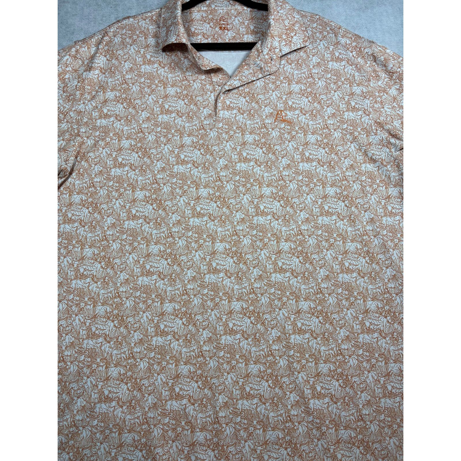 Other Rhoback Texan Polo Shirt XXL Orange Longhorn Mens Texas 0562 Size US XXL / EU 58 / 5 - 4 Thumbnail