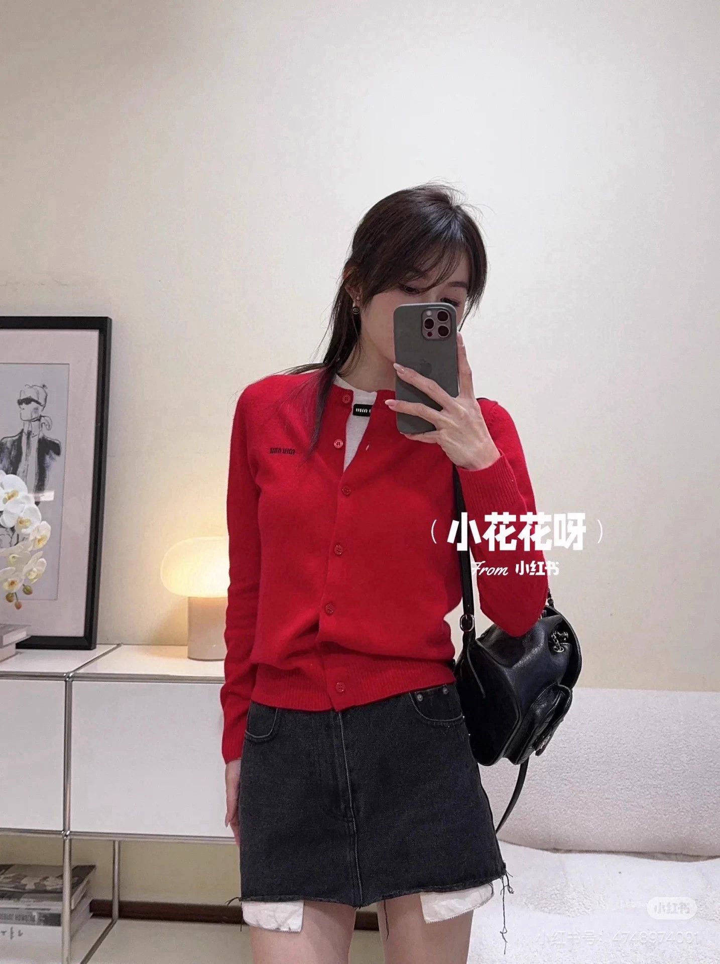 Miu Miu MIU MIU Red Letter Cashmere Cardigan - New w/ Tags - Size 36 Size XS / US 0-2 / IT 36-38 - 8 Thumbnail