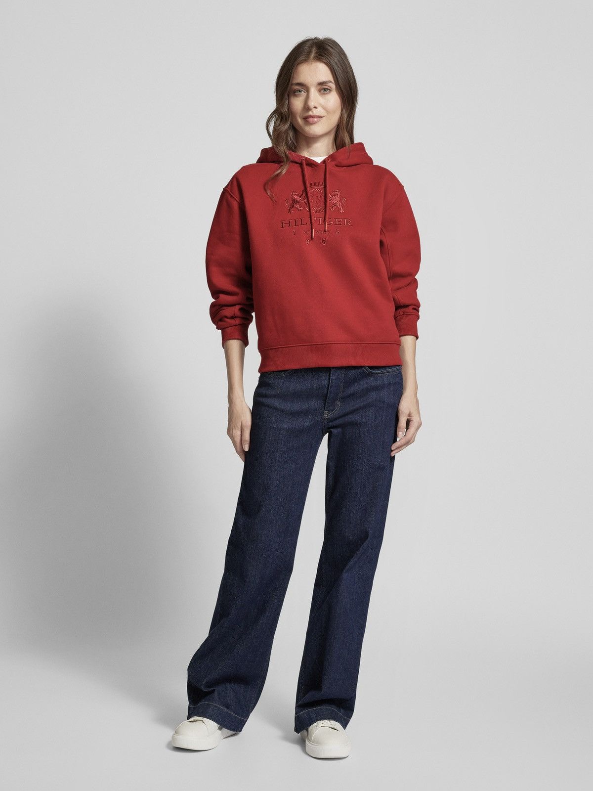 Tommy Hilfiger Tommy Hilfiger Women’s Hoodie Spellout Crest Logo Y2K Retro Size XL / US 12-14 / IT 48-50 - 2 Thumbnail