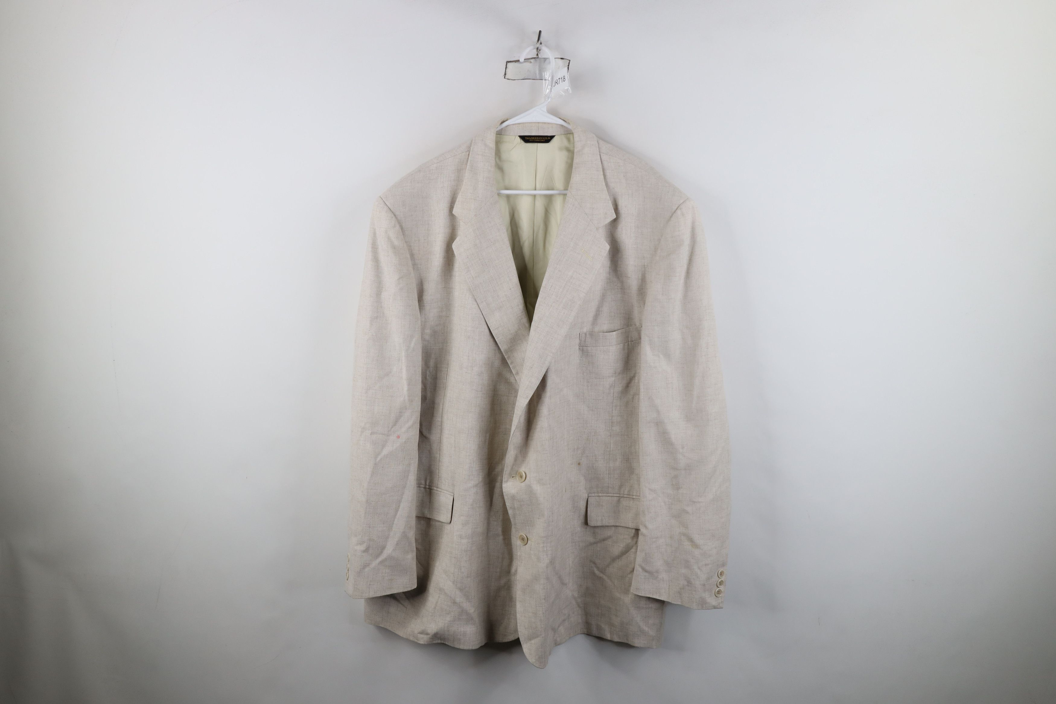 Vintage Vintage 90s Streetwear Linen Blend Coat Blazer Jacket USA Size US XXL / EU 58 / 5 - 1 Thumbnail