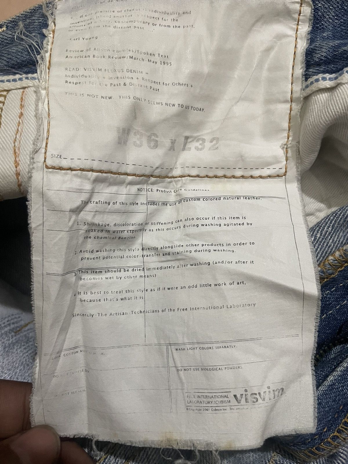 Visvim Vintage Visvim Selvedge Aging Distresed Rework Size US 33 - 23 Thumbnail