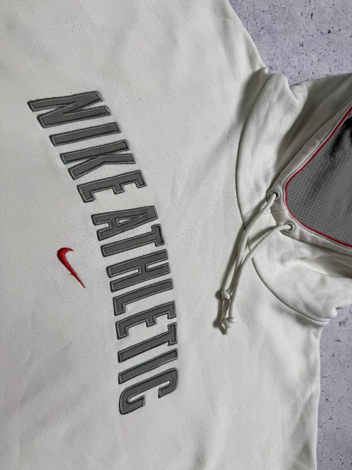 Nike Nike Athletic Vintage Beige Hoodie Swoosh Drill Vintage Y2K Size US XL / EU 56 / 4 - 5 Thumbnail