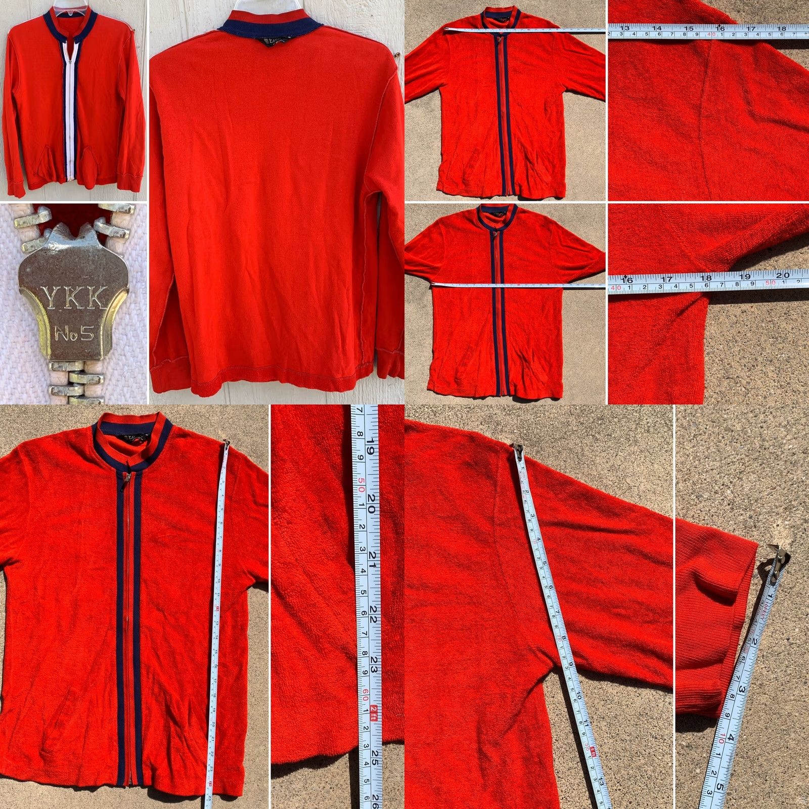 Vintage VINTAGE Easley Track Jacket Combed Cotton Red W/ Blue Metal Zip M Mens Regular Long Sleeve Full-Zip Athletic Lightweight Pockets Zipper Size US M / EU 48-50 / 2 - 8 Thumbnail