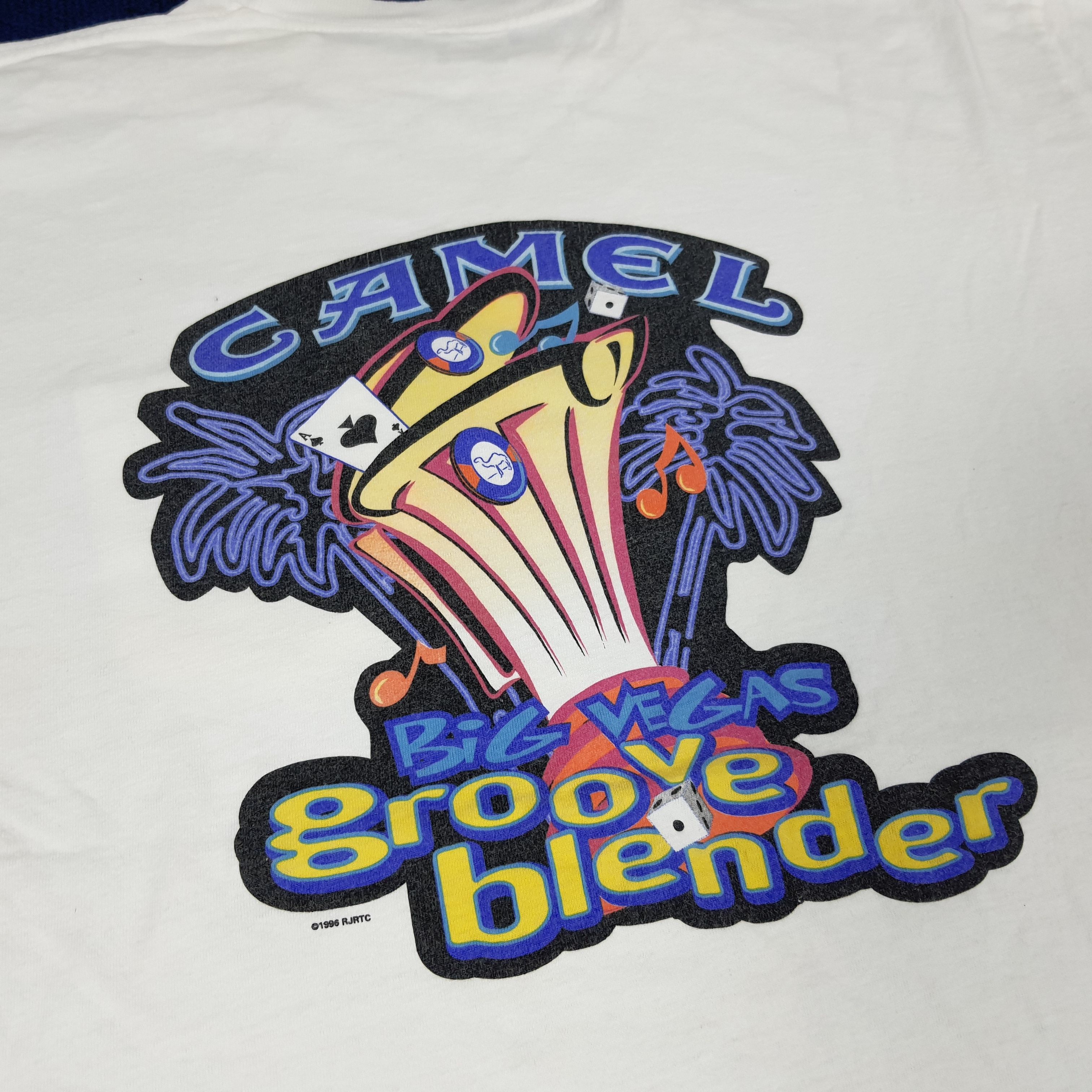 Camel × Vintage Vintage CAMEL Big Vegas Groove Blender 1996 T-shirt Size US XL / EU 56 / 4 - 2 Thumbnail