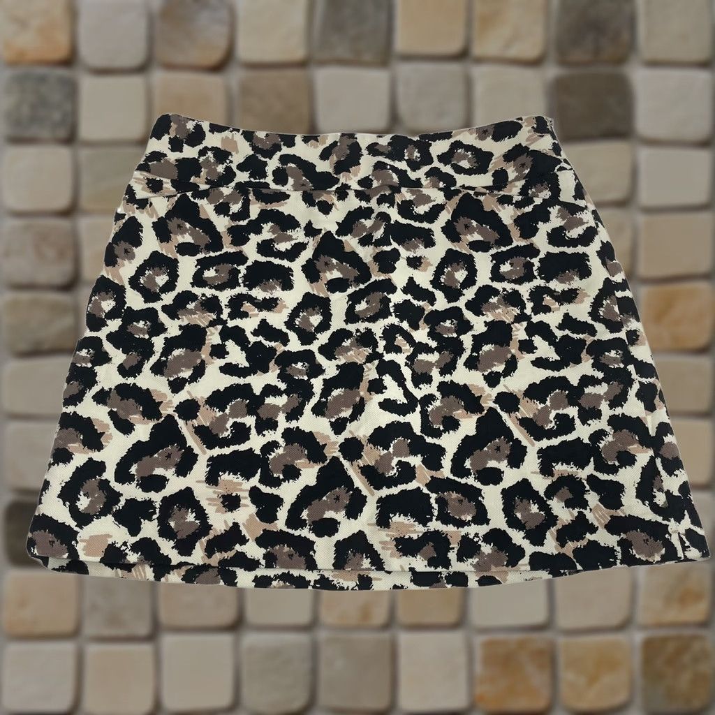 Ann Taylor VINTAGE Ann Taylor Loft Skirt 6 Women Knee Length Animal Print Pockets NWT Size 28" / US 6 / IT 42 - 1 Thumbnail