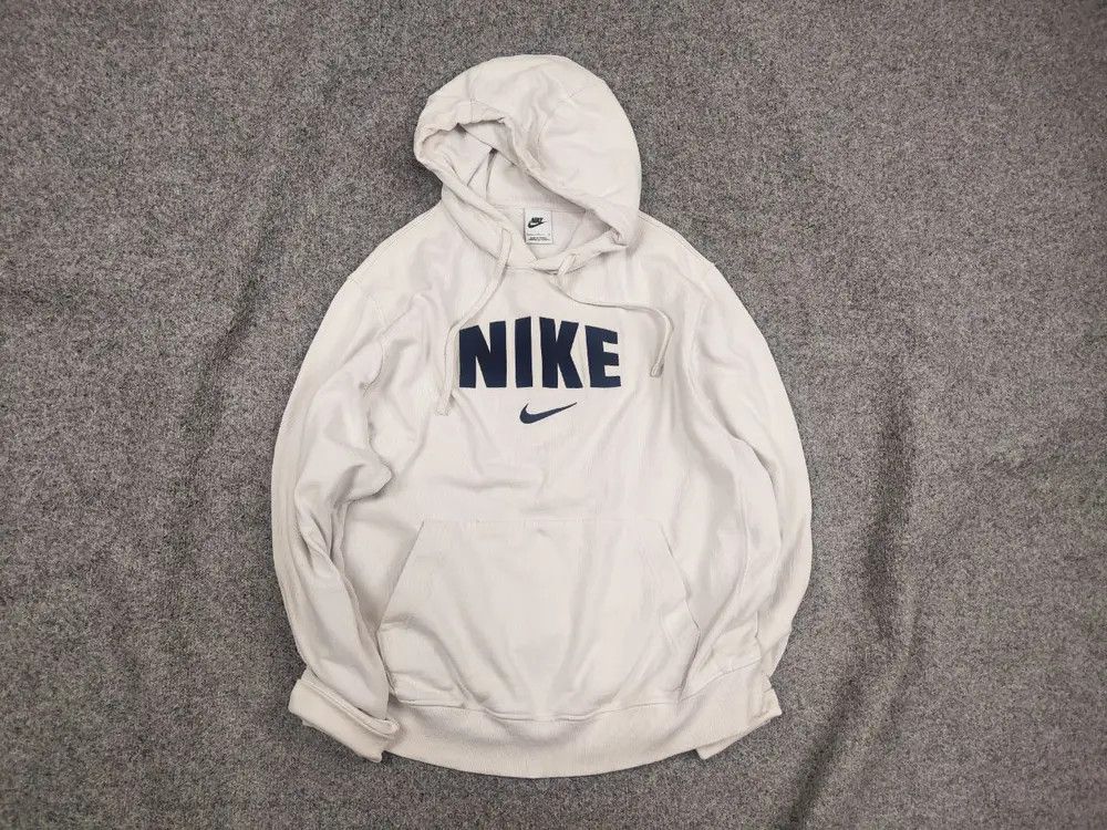 Nike Nike Vintage embroidered big center swoosh logo Beige Hoodie Size US M / EU 48-50 / 2 - 1 Thumbnail