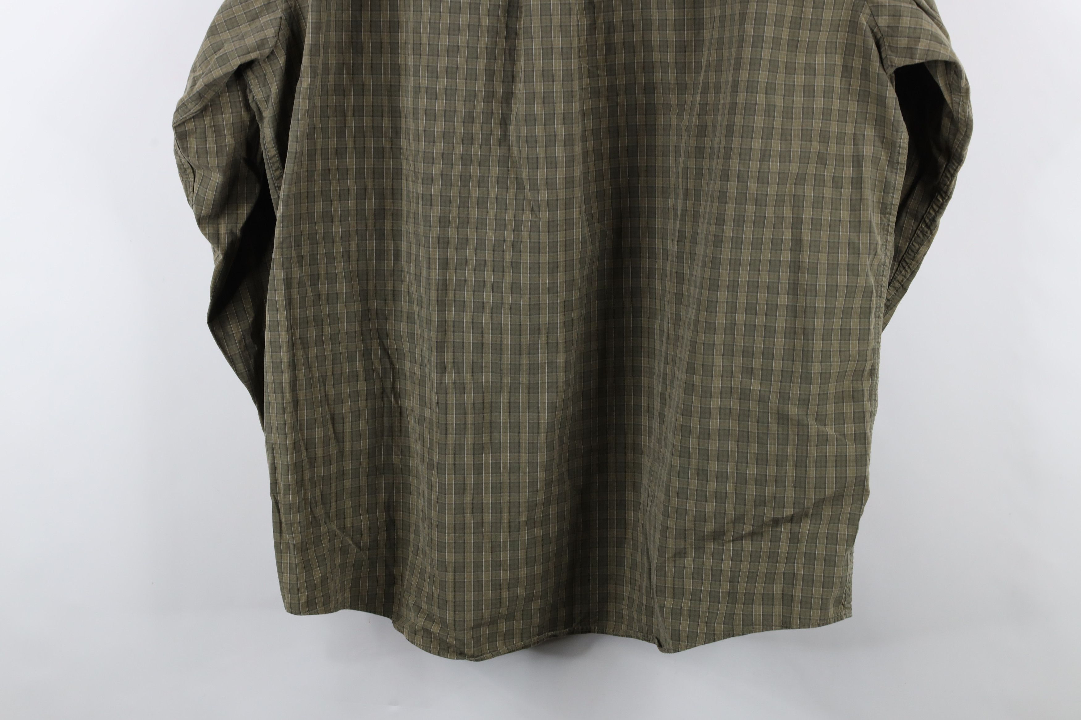 L.L. Bean × Vintage Vintage LL Bean Collared Button Down Shirt Green Plaid Size US XL / EU 56 / 4 - 11 Thumbnail